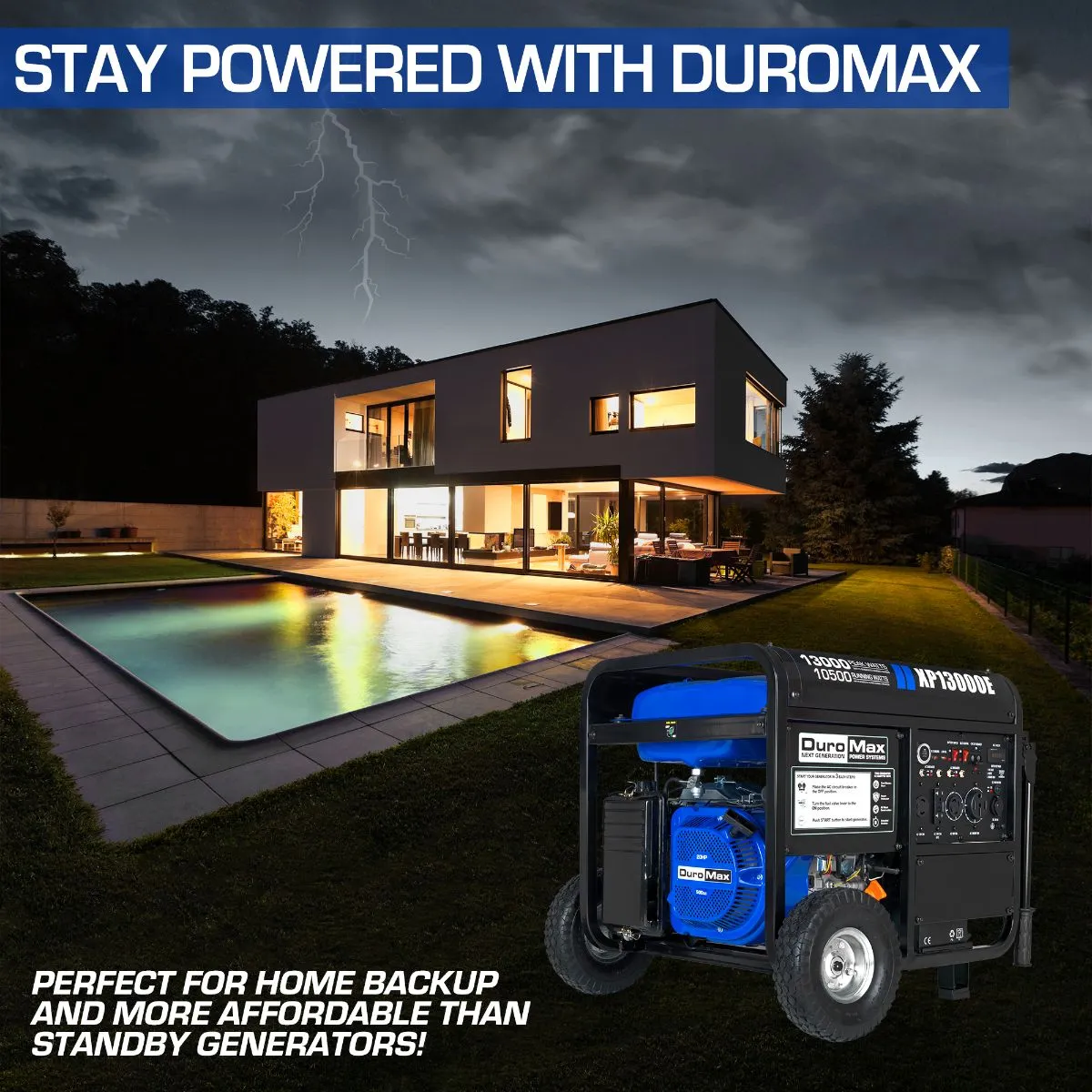 13,000 Watt Gasoline Portable Generator