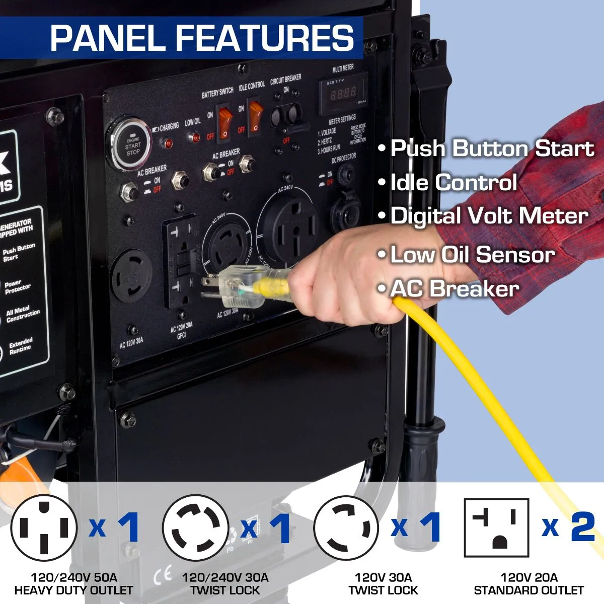 13,000 Watt Gasoline Portable Generator