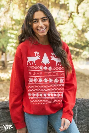 Alpha Delta Pi Holiday Sweater Crewneck