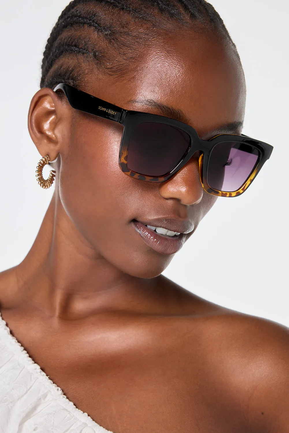 Anais Tortoiseshell Square Sunglasses