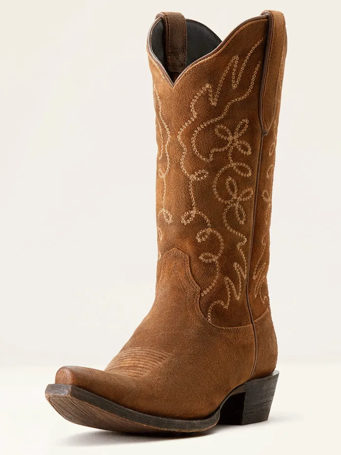 Ariat 10053790 Womens Jukebox Western Boot Dark Ginger Suede