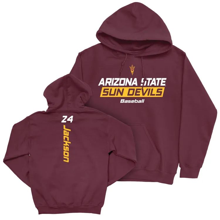 Arizona State Baseball Maroon Rush Hoodie - Isaiah Jackson