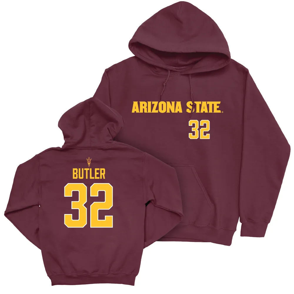 Arizona State Baseball Maroon Sideline Hoodie - Joshua Butler