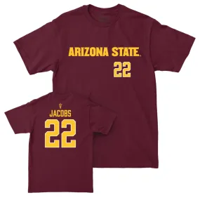 Arizona State Baseball Maroon Sideline Tee - Ben Jacobs