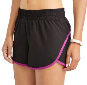 Athletic Works Women's Core Active Dolphin Hem Woven Running Shorts With Hidden Liner