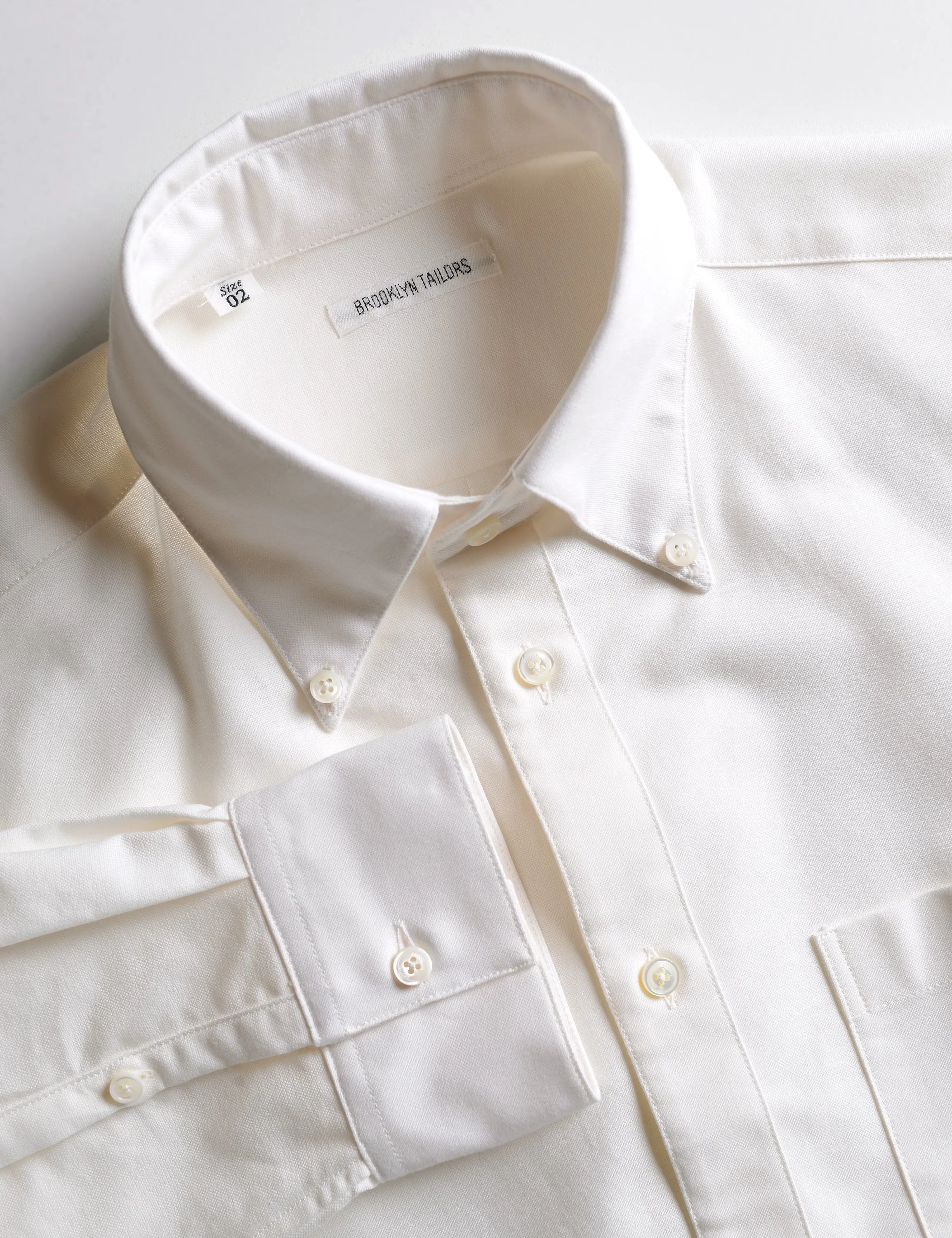 BKT14 Relaxed Shirt in Oxford - Natural White