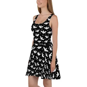 Black And White Bats - Women's Skater Dress