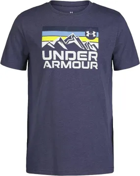 Boys Aurora Purple Outdoor Standard Tee | Under Armour