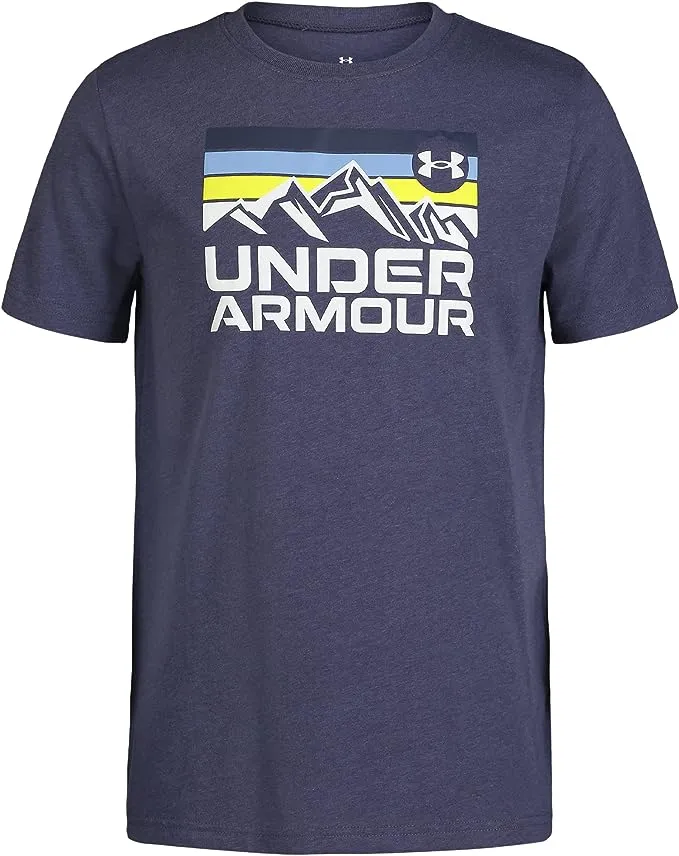 Boys Aurora Purple Outdoor Standard Tee | Under Armour