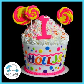 Candyland Giant Birthday Cupcake