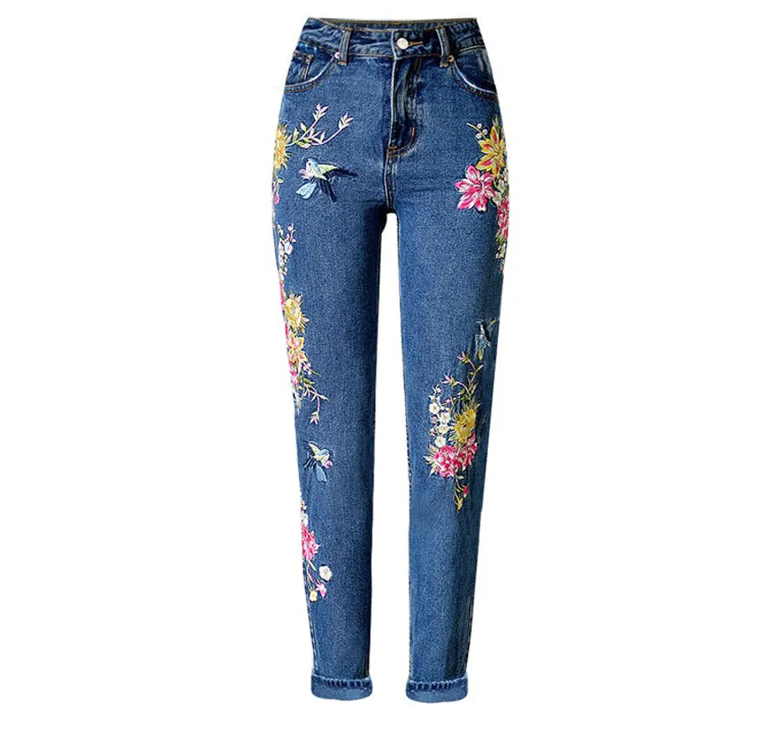 Charlie Charlie Charlotte-Embroidered Long Leg Jeans