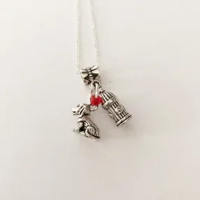 Charm necklace/ Dog and fire hydrant