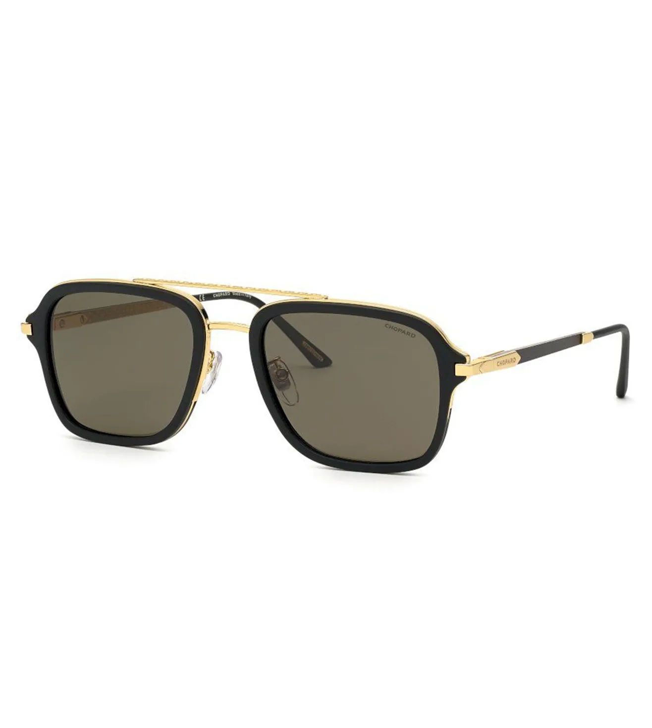 Chopard Unisex Green Polarized Square Sunglasses