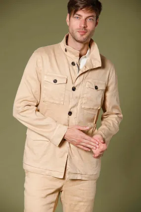 City Field men's jacket in twill with large pockets and coulisse regular