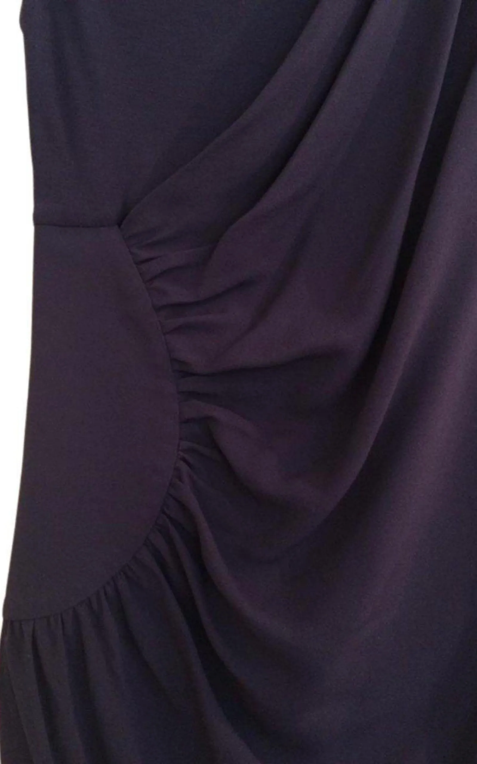 Draped Side Zipper Dress