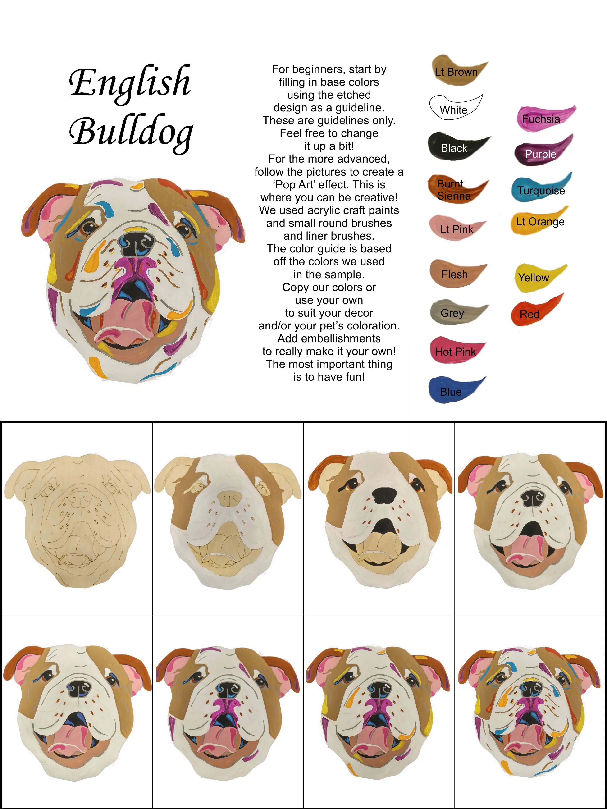 English Bulldog-DIY Pop Art Paint Kit