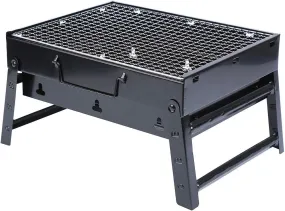 Folding Portable Barbecue Charcoal Grill (13.8" x 10.2" x 7.9")