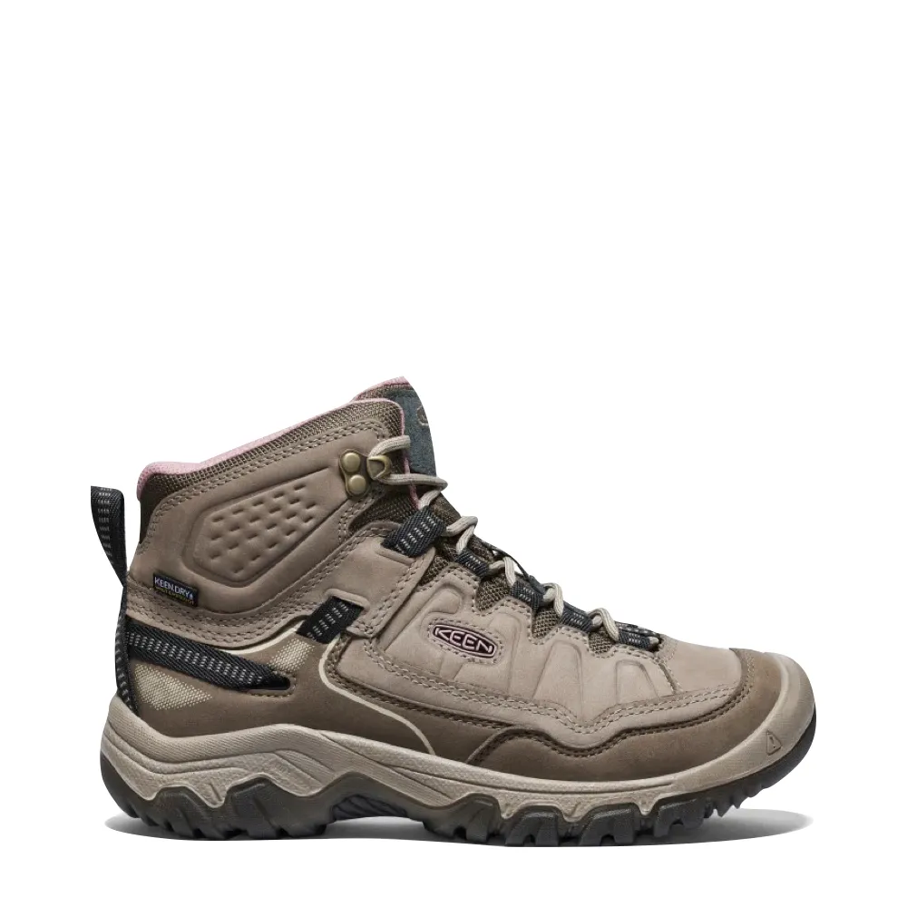 KEEN Women's Targhee IV Waterproof Hiking Boot in Brindle/Nostalgia Rose