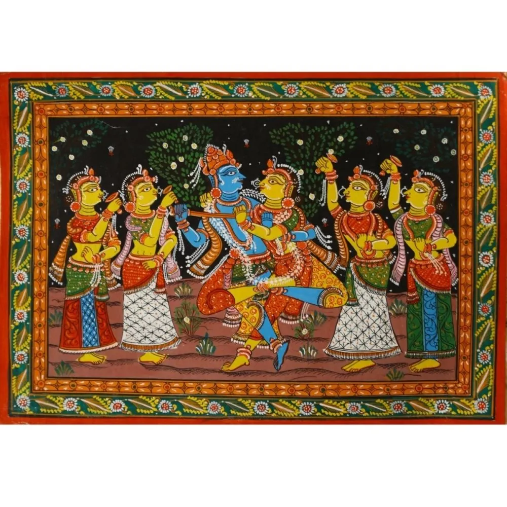 Pattachitra Krishna Leela Painting