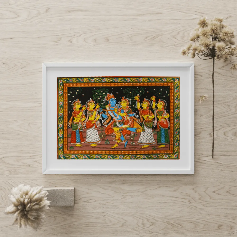 Pattachitra Krishna Leela Painting