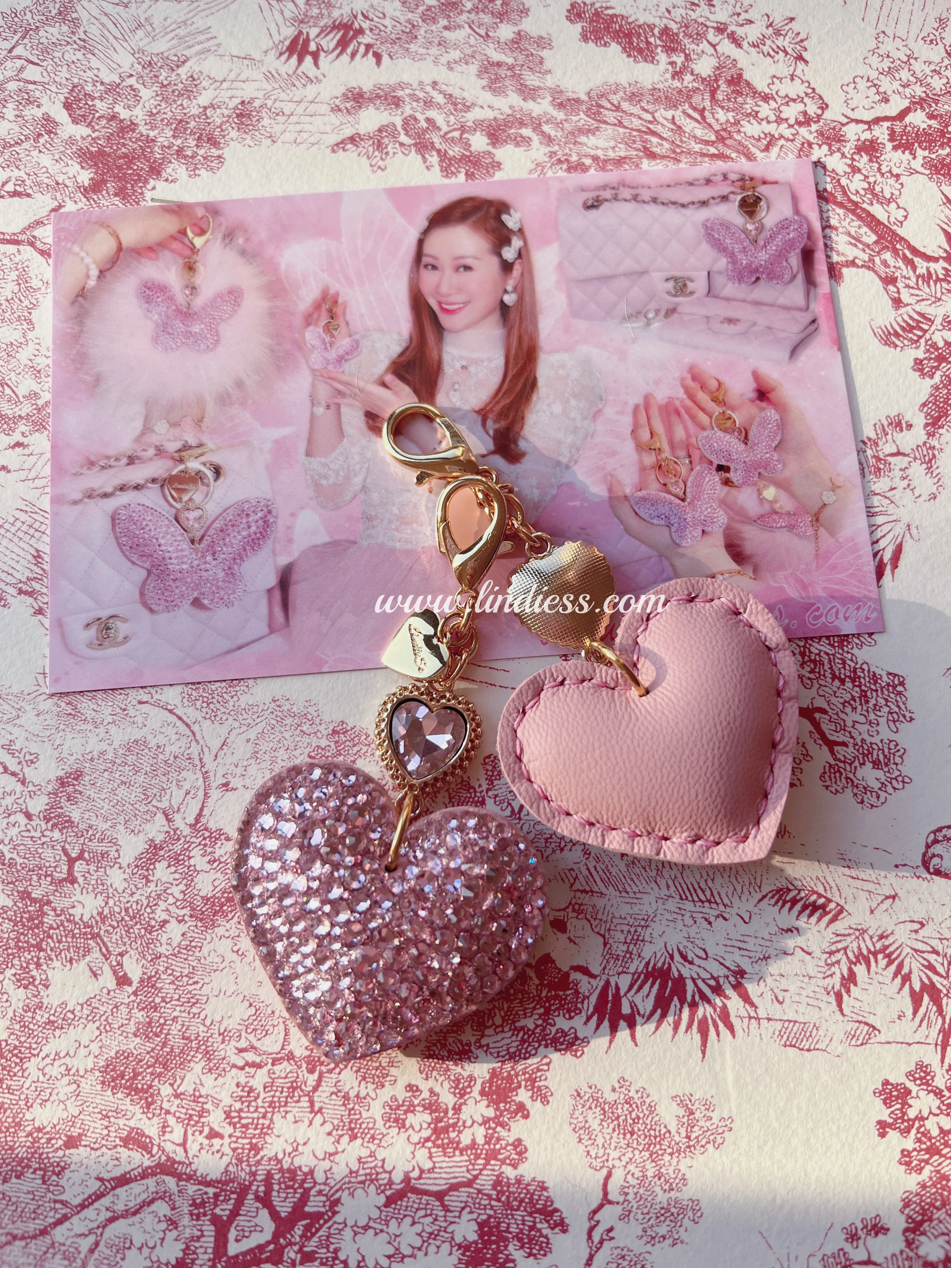 PRINCESS CRYSTAL BUTTERFLY HEART & HORSE - PINK AB UNICORN