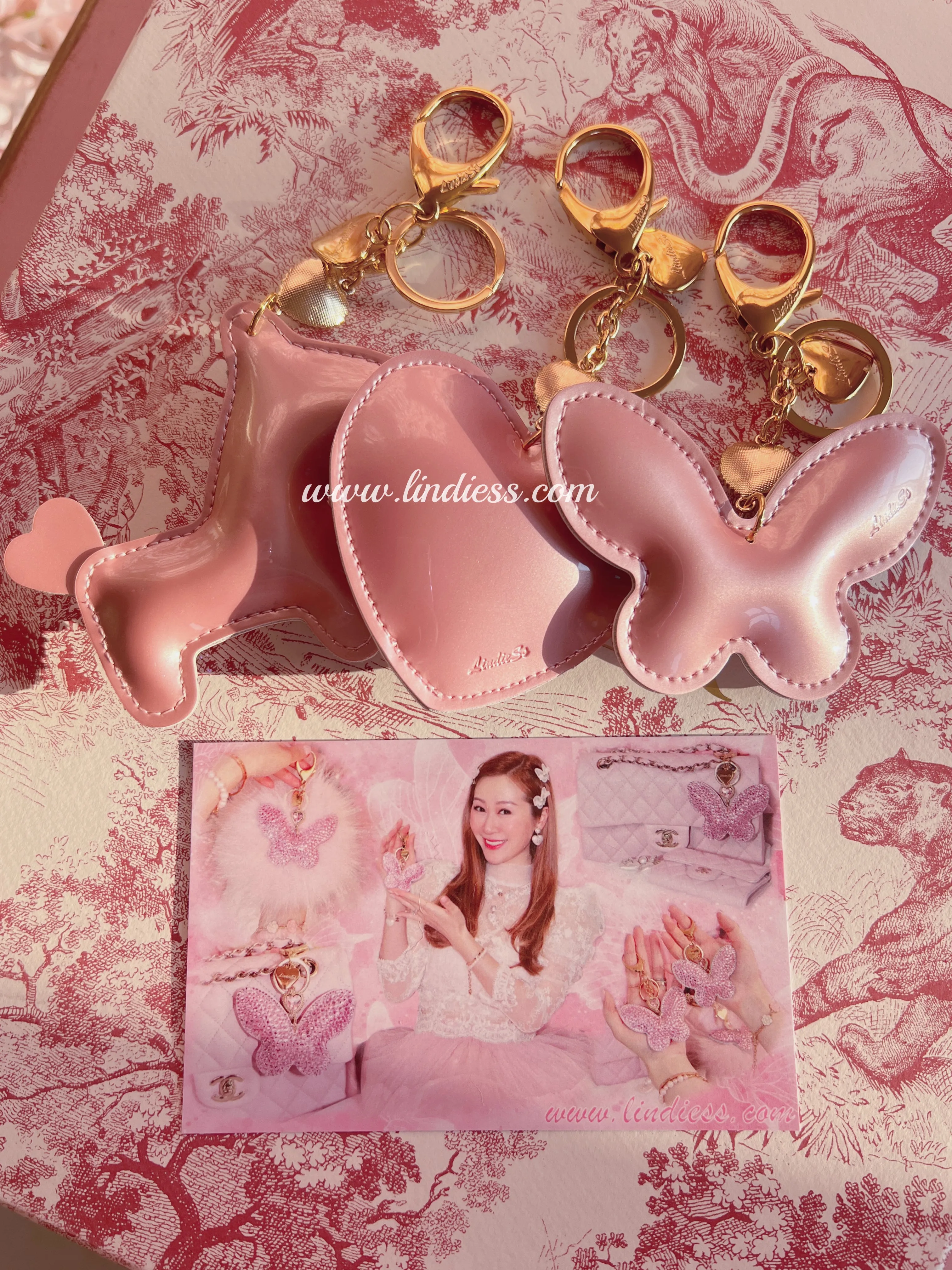 PRINCESS CRYSTAL BUTTERFLY HEART & HORSE - PINK AB UNICORN