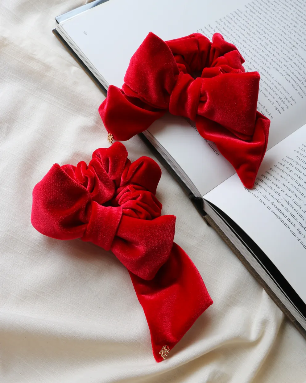 Rose Red Ribbon Scrunchie