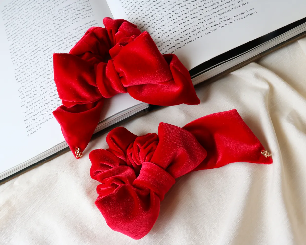 Rose Red Ribbon Scrunchie