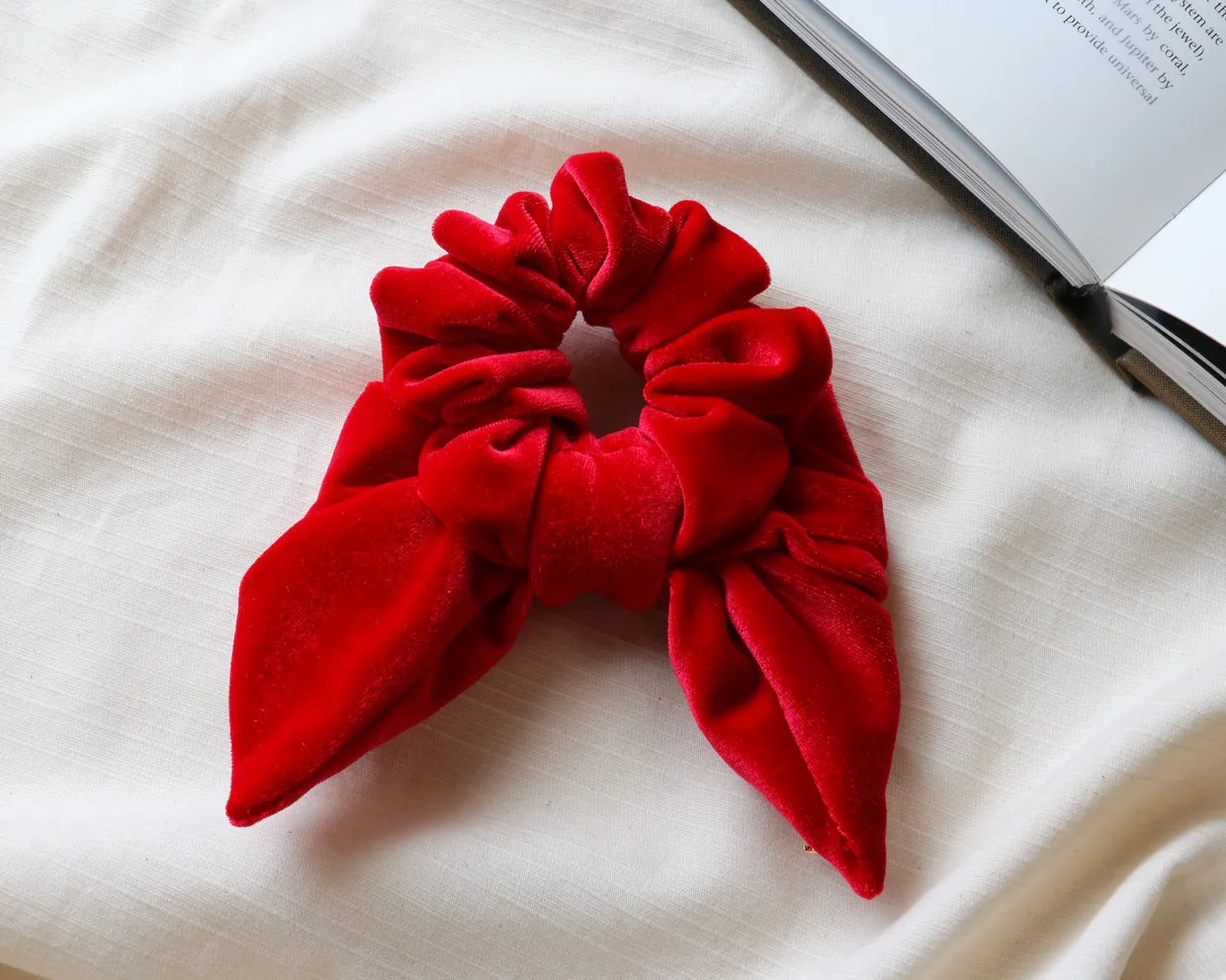 Rose Red Ribbon Scrunchie