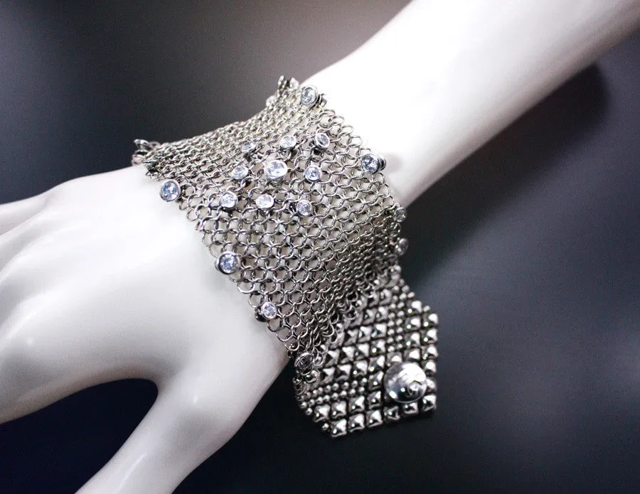 SG Liquid Metal Chainmail CMB3Z-AS (antique silver finish) Bracelet by Sergio Gutierrez