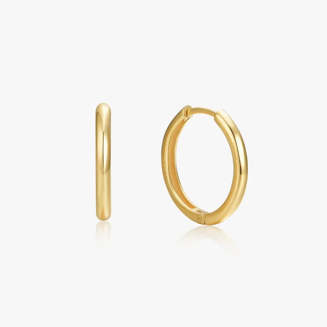 Simple Hoops in Gold