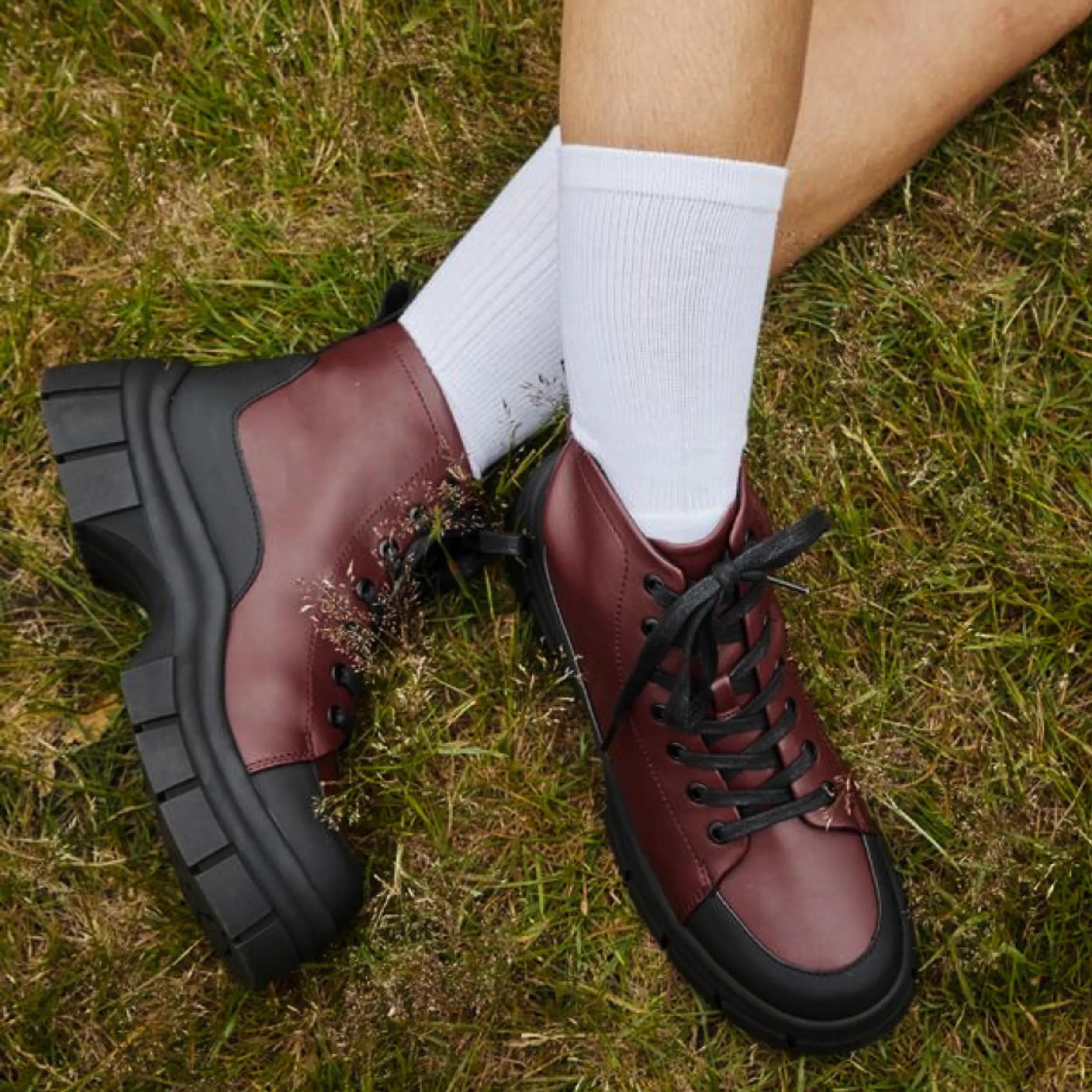 Trusty Burgundy Platform Bootie